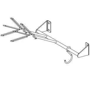Hanskeholder 1Par + opphengskrok, B325 mm