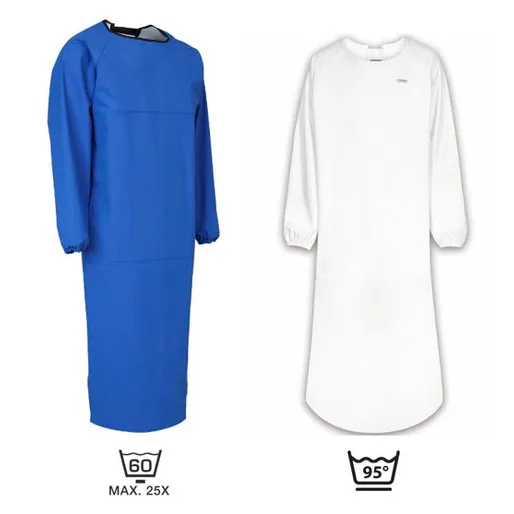 Forkle / kittel med ermer til matindustri 