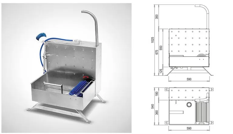 Såle- og støvelvasker STRM-H, enkel modell