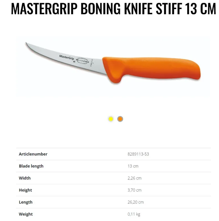 Utbeiningskniv 13cm stivt knivblad, 6stk i eske