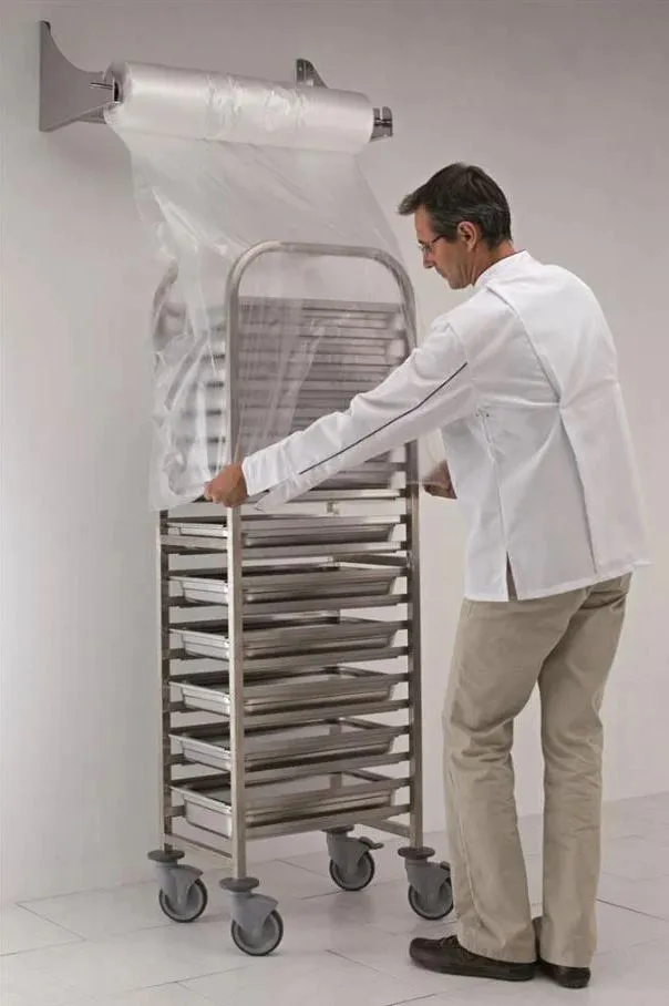 Plasthette til tralle GN2/1, rull à 150stk