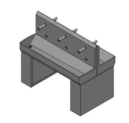 Vaskerenne 3-punkt, veggmontert
