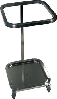 Sekkestativ rustfritt med hjul